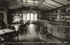 1949 4 28 MANITOWISH, WIS The FAMOUS LITTLE BOHEMIA LODGE John Dillinger THE TAP ROOM 3674 RPPC front