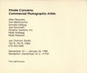 1980 ca. John Belushi 1949-1982 by Tom Berthiaume opening postcard back