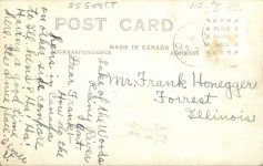 1910 ca. EXAGGERATION CANADA Rainy River ONT A LOAD OF FANCY POULTRY RPPC back