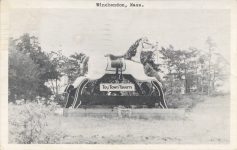 1949 ca. MASS, Winchendon Toy Horse at Toy Town Tavern right postcard front