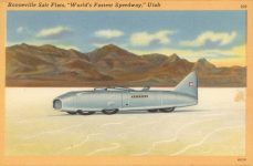 1950 ca. UTAH Bonneville Salt Flats 109 postcard front