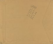 1911 ca. Indy 500 IND Motor Speedway aeroplane view 10.5″×8.75″ FM KIRKPATRICK PHOTO envelope back