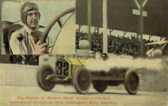 1912 5 30 Indy 500 1911 Winner Marmon Wasp postcard front