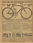 1914 Indy 500 WITH THE SPEED KINGS Sears Elgin King Bicycle SEARS, ROEBUCK A& CO Auto Catalog 8.5″×10.75″ page 29