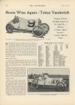 1915 3 11 Resta Wins Again Takes Vanderbilt THE AUTOMOBILE 9″×12″ page 446