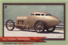 1917 Golden Submarine “A Step Back In Time” Event Collector Card 2 of 13 3.75″×2.5″ front