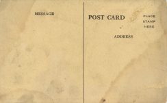1918 ca. RAHE Special Wild Bill Endicott postcard back