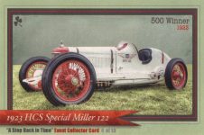 1923 HCS Special Miller 122 “A Step Back In Time” Event Collector Card 4 of 13 3.75″×2.5″ front