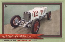 1936 Boyle Spl Miller 270 “A Step Back In Time” Event Collector Card 13 of 13 3.75″×2.5″ front