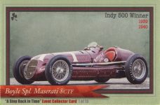 1938 Boyle Spl Maserati 8CTF “A Step Back In Time” Event Collector Card 1 of 13 3.75″×2.5″ front