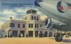 1940 ca. Jacksonville, Florida Municipal Airport J22 posted 1979 4 4 postcard front