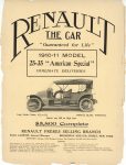 1910 7 20 RENAULT 1910 11 5800 Complete THE HORSELESS AGE 9×12 Inside front cover