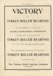 1911 6 7 Indy 500 TIMKEN ROLLER BEARINGS VICTORY THE HORSELESS AGE 9″×12″ page 14B
