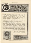 1912 6 19 McCUE WIRE WHEELS 70% More Tire Wear THE HORSELESS AGE 9″×12″ page 35
