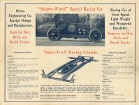1924 RACING EQUIPMENT FORD Model T Racing Car and Parts List Green Engineering Company page 1 top half
