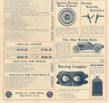 1924 RACING EQUIPMENT FORD Model T Racing Car and Parts List Green Engineering Company page 2 bottom