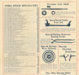 1924 RACING EQUIPMENT FORD Model T Racing Car and Parts List Green Engineering Company page 2 top