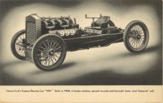 1934 1902 FORD Racing Car “999” postcard front