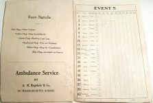 1909 Indianapolis Motor Speedway original program page 5 & 6 screenshot