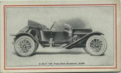 1910 ca EMF 30 Fore Door Roadster $1100 postcard front screenshot