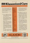 1913 11 6 KLAXON Horns 59 Klaxonized Cars 8.5″×12″ page 49