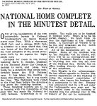 1913 4 6 NATIONAL HOME COMPLETE IN THE MINUTEST DETAIL. Los Angeles Times (1886-1922)