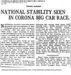 1913 9 14 NATIONAL STABILITY SEEN IN CORONA BIG CAR RACE. Los Angeles Times (1886-1922); Sep. 14, 1913 pg