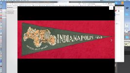 1913 Indianapolis 500 Motor Speedway Pennant Early Auto Racing screenshot