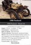 1908 PACKARD Model “30” Ragtime Racers trading card