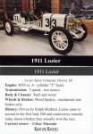 1911 LOZIER Indy Car Ragtime Racers trading card