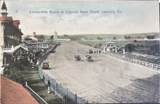 1907 ca. Automobile Races At Latonia Race Track postcard screenshot