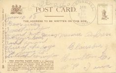 1908 1 16 MINN Duluth DULUTH Yacht Club postcard back