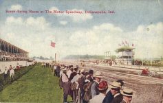 1910 ca. Indy 500 Scene during Races at The Motor Speedway Indianapolis, IND postcard front