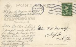 1912 11 19 Packard Motor Car Company factory postcard back
