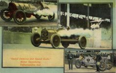 1912 Indy 500 Speed Demons and Speed Gods IMS Indianapolis, IND postcard front