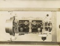 1915 7 21 CASE 4-cyl Interior View of 1916 motor for automobile view from bottom 9.5″×7.25″ Geo photo front 2