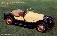 1920 STUTZ Bearcat Greetings from Wisconsin postcard front