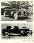 1934 MODEL KA LINCOLN SEDAN and 1931 MODEL CG CHRYSLER IMPERIAL PHEETON 364 8×10 photo Geo