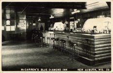 1940 ca. WIS New Auburn 25 McCARRON’S BLUE DIAMOND INN RPPC front