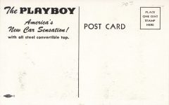 1947 ca. The PLAYBOY Motor Car Company Buffalo, NY postcard back
