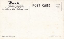 1952 Nash Rambler STATION WAGON postcard back