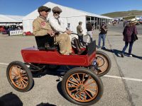 2021 11 13 Dick and Brian in 1903 NATIONAL Electric Ragtime Racers 2nd Velocity Invitational at Laguna Seca
