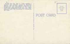 1900 ca Buffalo Bill Col Wm F Cody postcard 1115 back