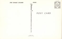 1907 STANLEY Steamer postcard back