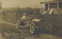 1910 ELGIN MARION Car 12 Adoph Monsen driver Elgin Auto Races RPPC Geo front