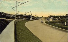 1910 ca. Indy 500 The Speedway Indianapolis, IND postcard front