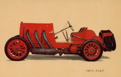 1911 FIAT Racer postcard front