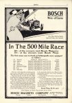 1913 7 BOSCH Magnetos Wins of Course In The 500 Mile Race ad MOTOR 9.5″×13.75″ page 15