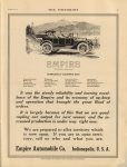 1913 8 IND EMPIRE The Little Aristcrat COMPLETELY EQUIPPED $950 ad THE MOTORIST 10.5″×13.75″ Geo page 45