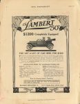 1913 8 IND LAMBERT The LAMBERT 50 $1200 Completely Equipped ad THE MOTORIST 10.5″×13.75″ Geo page 2